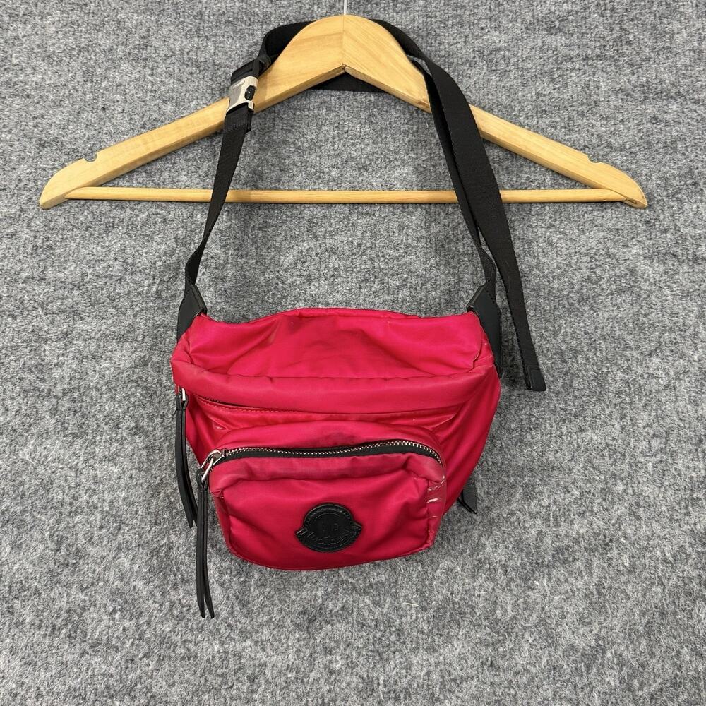 Moncler Felicie Waist Bag Nylon Compact Crossbody Waist Pack Hot Pink Designer
